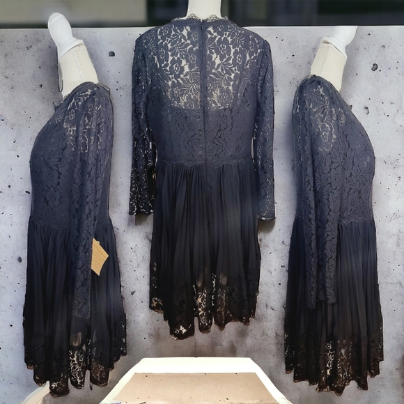 🆕️ Light n the Box Guest Coctail Midi Lace Dress w/Tulle & Pleats sz 18W - Picture 2 of 15